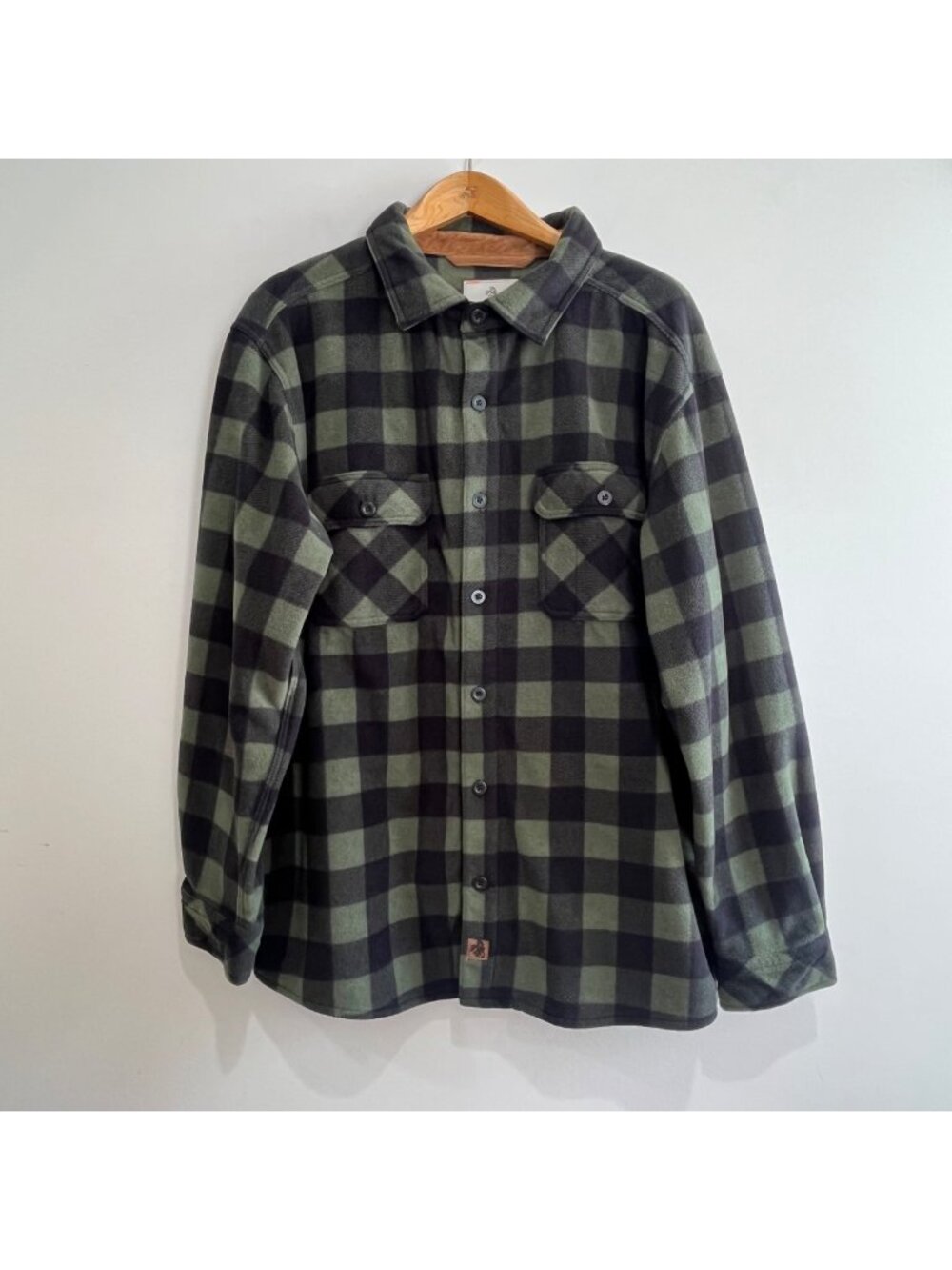Legendary Whitetails Shacket Mens XL Green Buffalo Plain Fleece Pockets
